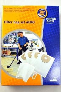 Флисовый фильтр-мешок (4 шт.) + Фильтр для влажной уборки (1 шт.) Nilfisk-ALTO